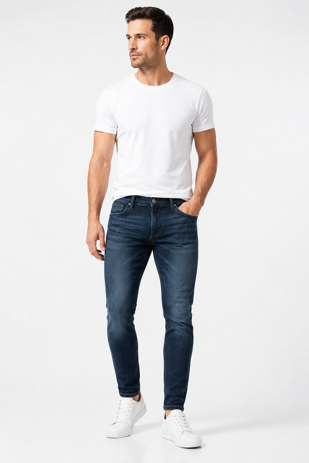 Men's Athletic Tapered Stretch Jeans | Premium Slim Fit